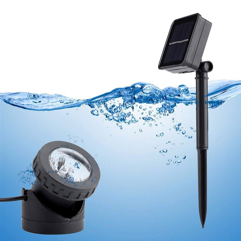 Lyrlody Solar Unterwasserfloot, 6 LED Solar Unterwasser Lich, IP 68 Wasserdicht, Solarbetrieben, Unterwasser Strahler U Boot Licht für Garten Teich, für Yard Pathway