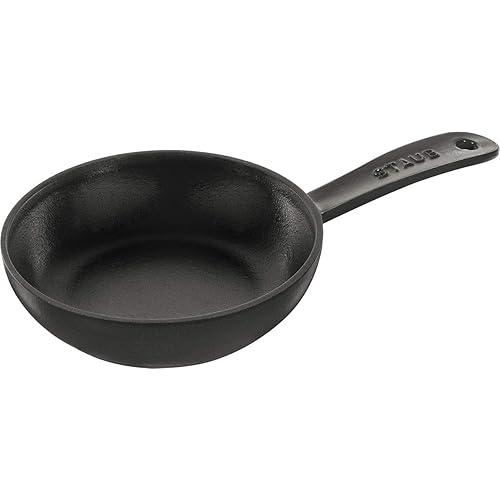 staub Skillet 40501-142 Skillet Black 6.3 inches (16 cm) Frying Pan, Enameled Casting, Iron, Induction Compatible, Japanese Authentic Product