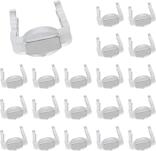 Miniatura 9 de Paquete de 100 clips de luz de Navidad, mini clips de luz de canalón de plástico, clips de luz universales para exteriores, montaje en tejas,