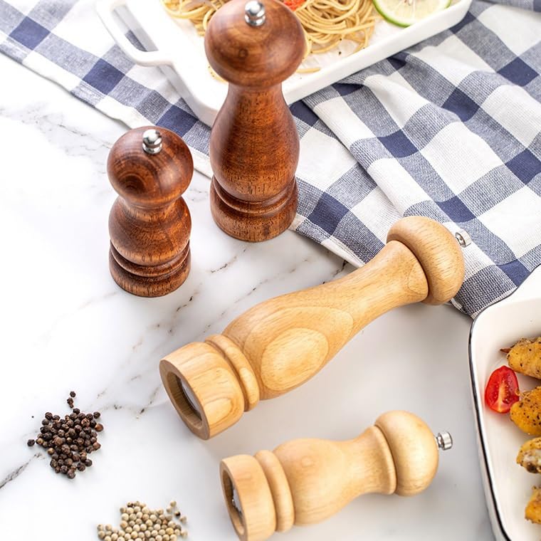 Zestaw młynka do soli i pieprzu, Narzędzia kuchenne Ręczna butelka na przyprawy Nadaje się do kuchni domowej, restauracyjnej, zbierania pieprzu świeżym powietrzu lub młynka soli(B,5in)