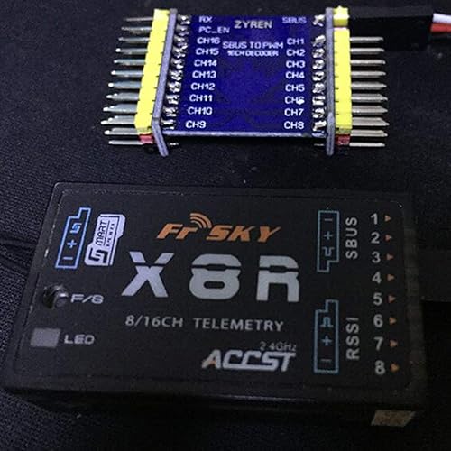 Miniatura 3 de QWinOut DIY SBUS a 16CH PWM Convertidor SBUS a PWMPPM DECODER Dos vías PPM Admite conversión de Futaba, Naranja, Frsky y otras señales SBUS