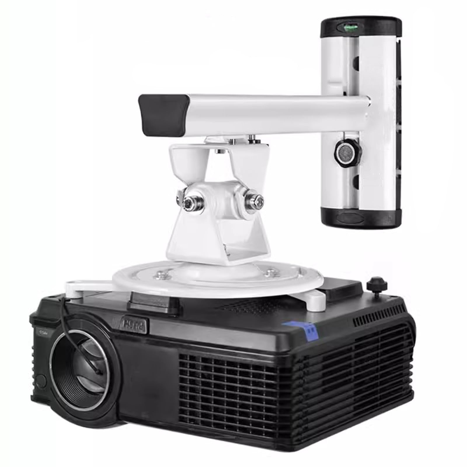 Soporte de proyector de techo ajustable y rotación universal para cine en casa en color blanco