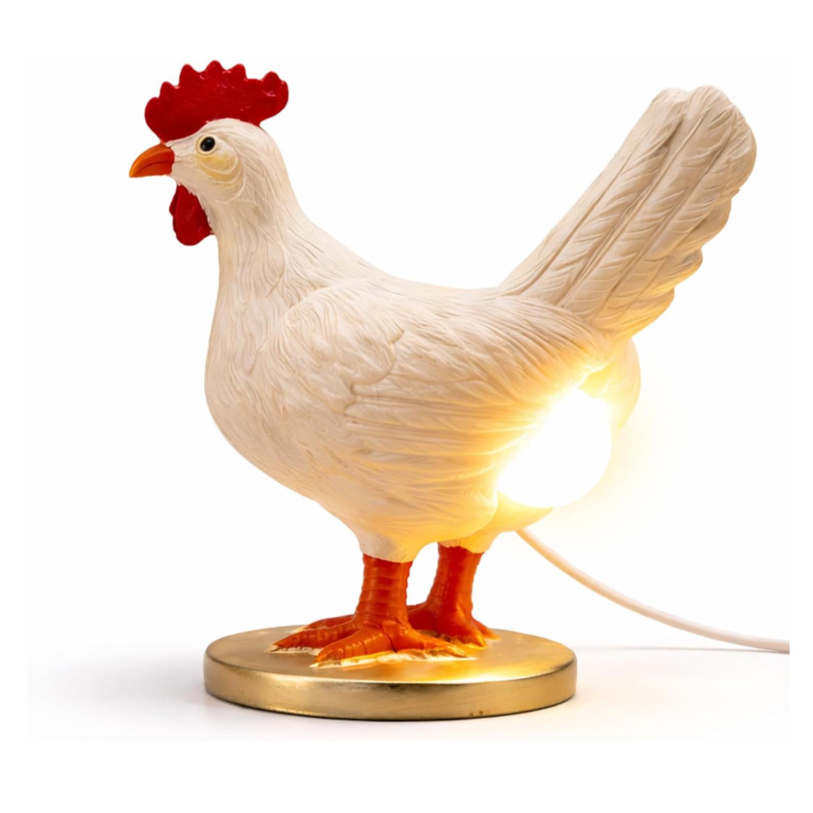 crayfomo 3D Chicken Light,Chicken Funny Lamp,Lifelike Led Egg Light,chicken butt lamp,Resin Chicken Egg Night Light With Usb (Chicken Egg Light)