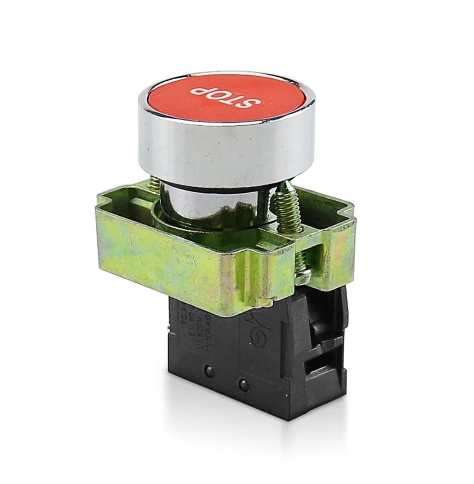 JNURGWLYH 100PCS XB2-BA3351 XB2-BA3341 NO/NC Momentary Flat Push Button with Mark Switch 22mm 100PCS(XB2-BA3341 NO)