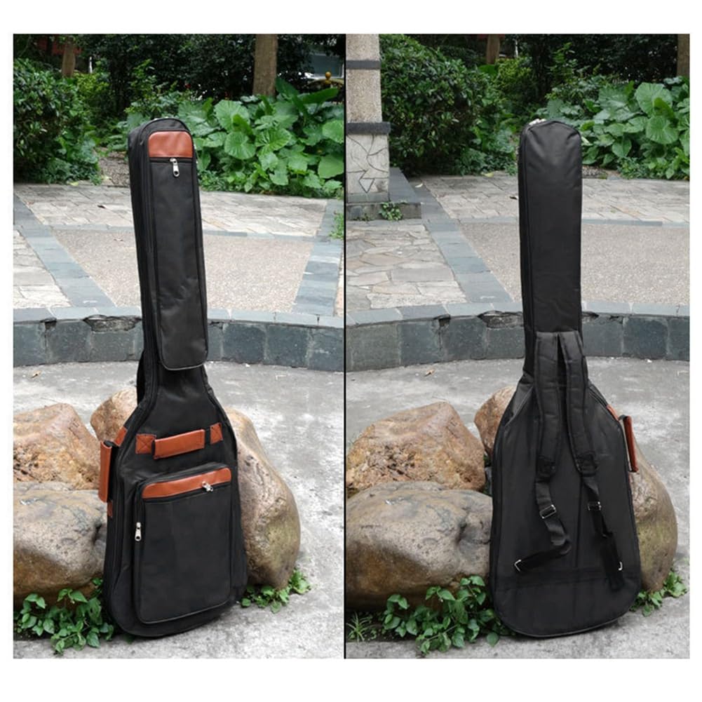 Azull Estuche Impermeable para Instrumentos Musicales de 46 Pulgadas, con Correas Dobles, Acolchado, Mochila para Instrumentos Musicales, Bolsa para Bajos Eléctricos de 46 Pulgadas
