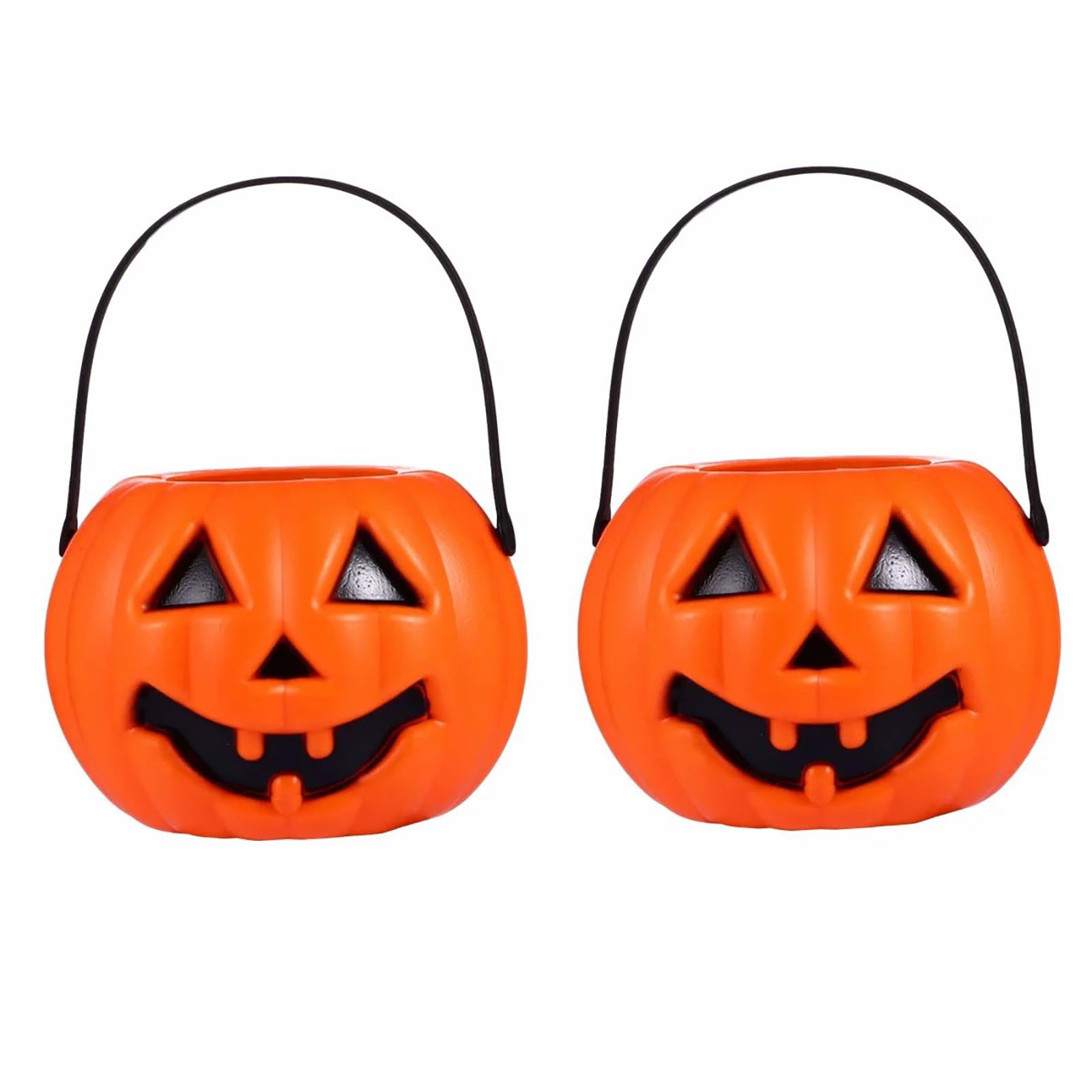 LemonRoad 6er Set Halloween-Körbe – Süßes-oder-Saures Eimer Aus Baumwollseil (20x15 Cm, Bunte Motive)
