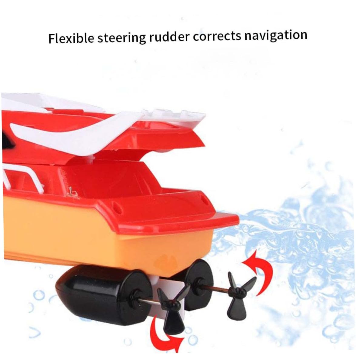 Barco RC de Carreras a Prueba de Agua Mini Juguete electrónico con Control Remoto - Barco RC para niños (sin batería), Rojo