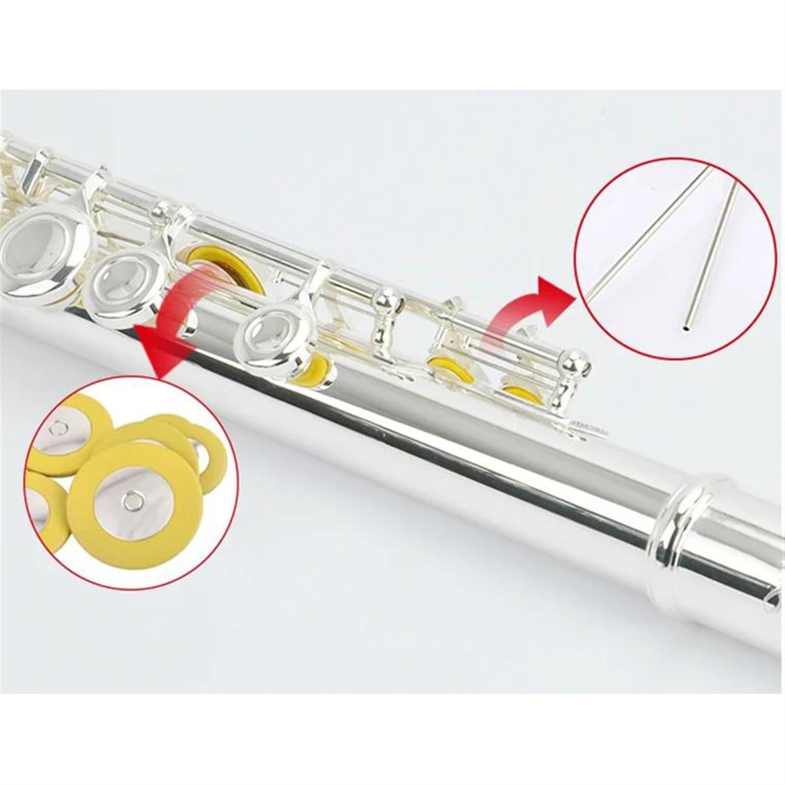 Strumento Per Flauto Placcato Argento Tono C A 16 Fori Con Corpo In Nichel Argento Con Custodia Flauto Traverso Kit