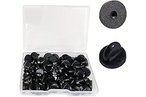 Lapel Pin Backings with PVC Rubber Pin Backs and Keepers for Uniform...