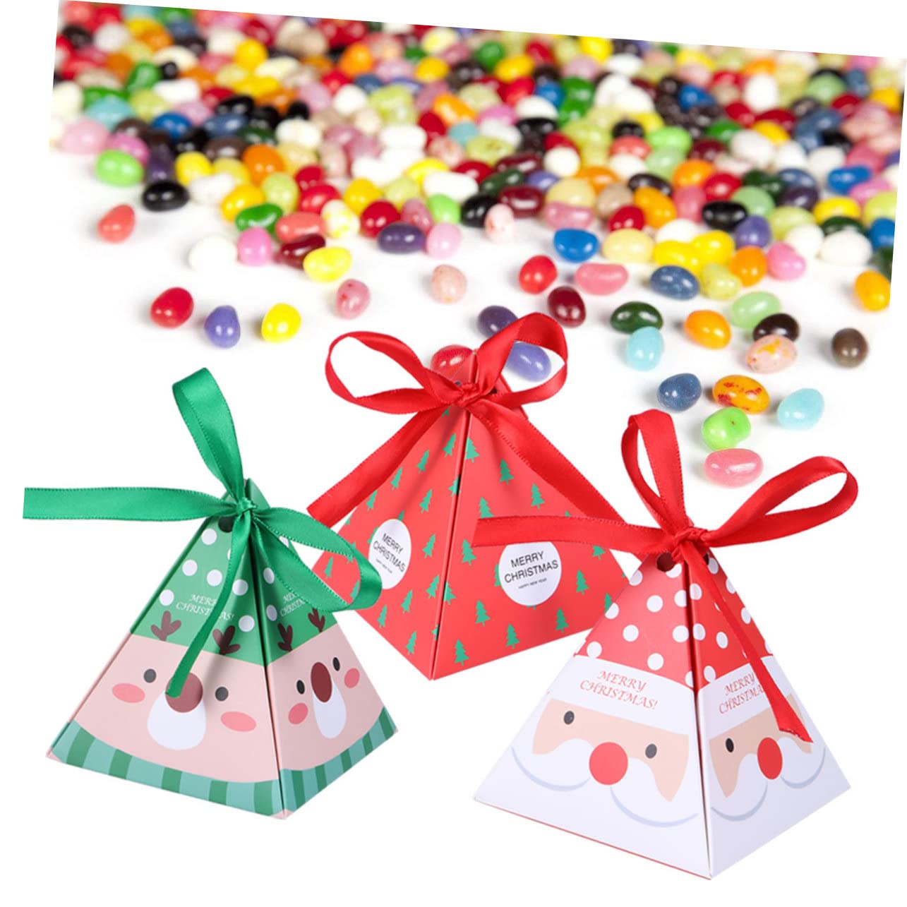 ifundom 30 Piezas Cajas de Obsequio Pequeñas para Dulces Navideños Chocolates y Golosinas para Cajas de Dulces Navideños de Obsequio Navideñas para Fiestas de Navidad