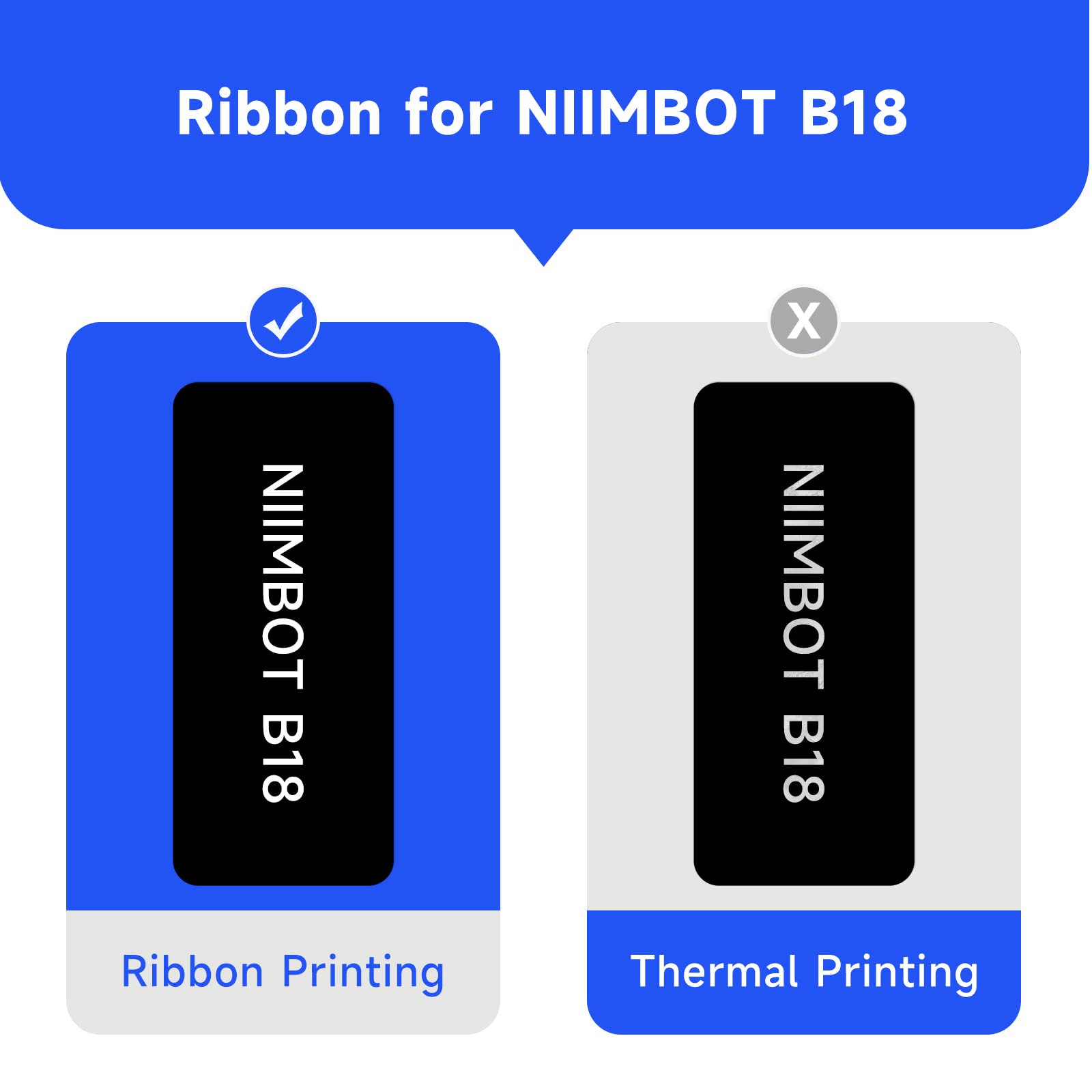 Refills Replacement for NIIMBOT B18 Thermal Transfer Label Printer, Clear Printing Lable Tape, Long Lasting Non Fade - Image 4