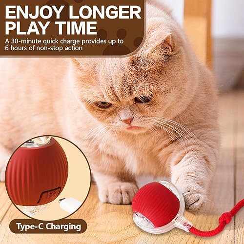 Miniatura 3 de Hengulus Juguetes para gatos, juguetes para gatos de interior, juguete para gatos Speedy Tail 2.0, juguete interactivo para gatos, tres modos de