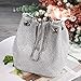 JIAN YA NA Fashion Women Rhinestone Trihedral Clutch Evening Bag Bling Zipper Wedding Purse