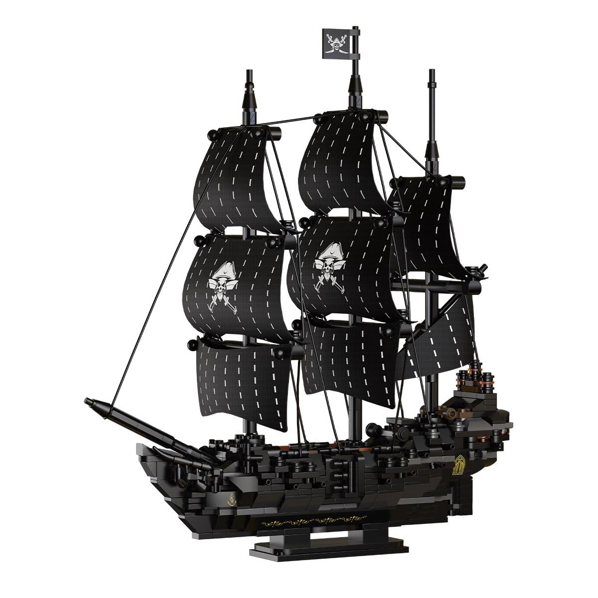 SKY LINE OCEAN Dark Pearl Pirate Ship Building Blocks Set – 774+ Pcs Creator Architecture Corsair Ship Model, STEM Construction Toy for Kids & Adults | 6 Months Structural Warranty-image-39