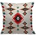 HGOD DESIGNS Housses de Coussin Navajo Aztec Bleu Rouge Orange Taies d'oreillers Maison Décoration pour Hommes Femmes Garçon Fille Chambre Salon Canapé Voiture Coussins Oreillers 45 x 45 cm