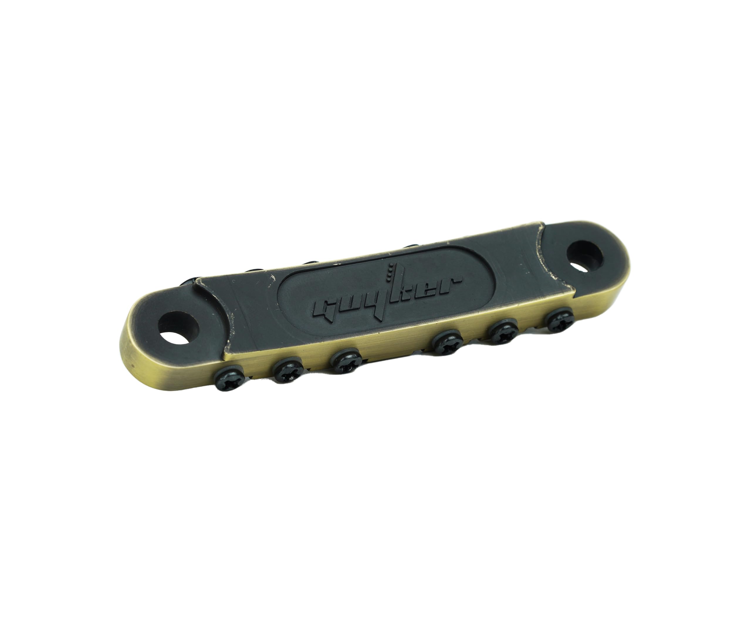 Guyker Guitar Tune O Matic Bridge mit Nieten für 6-saitige E-Gitarre (GM001, Messing)
