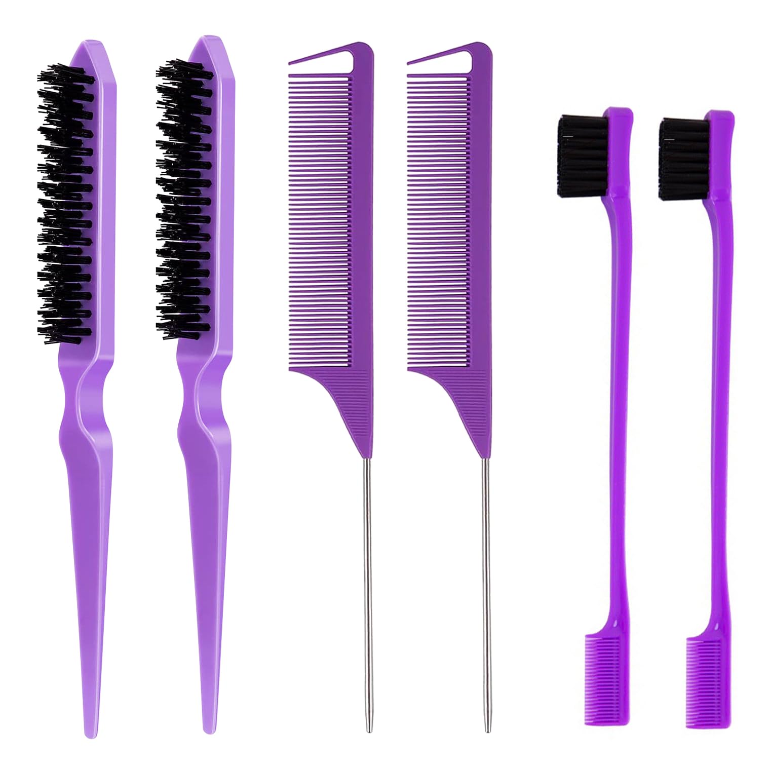 Amazon.com : Hair Styling Comb Set, Teasing Brush, Rat Tail 
