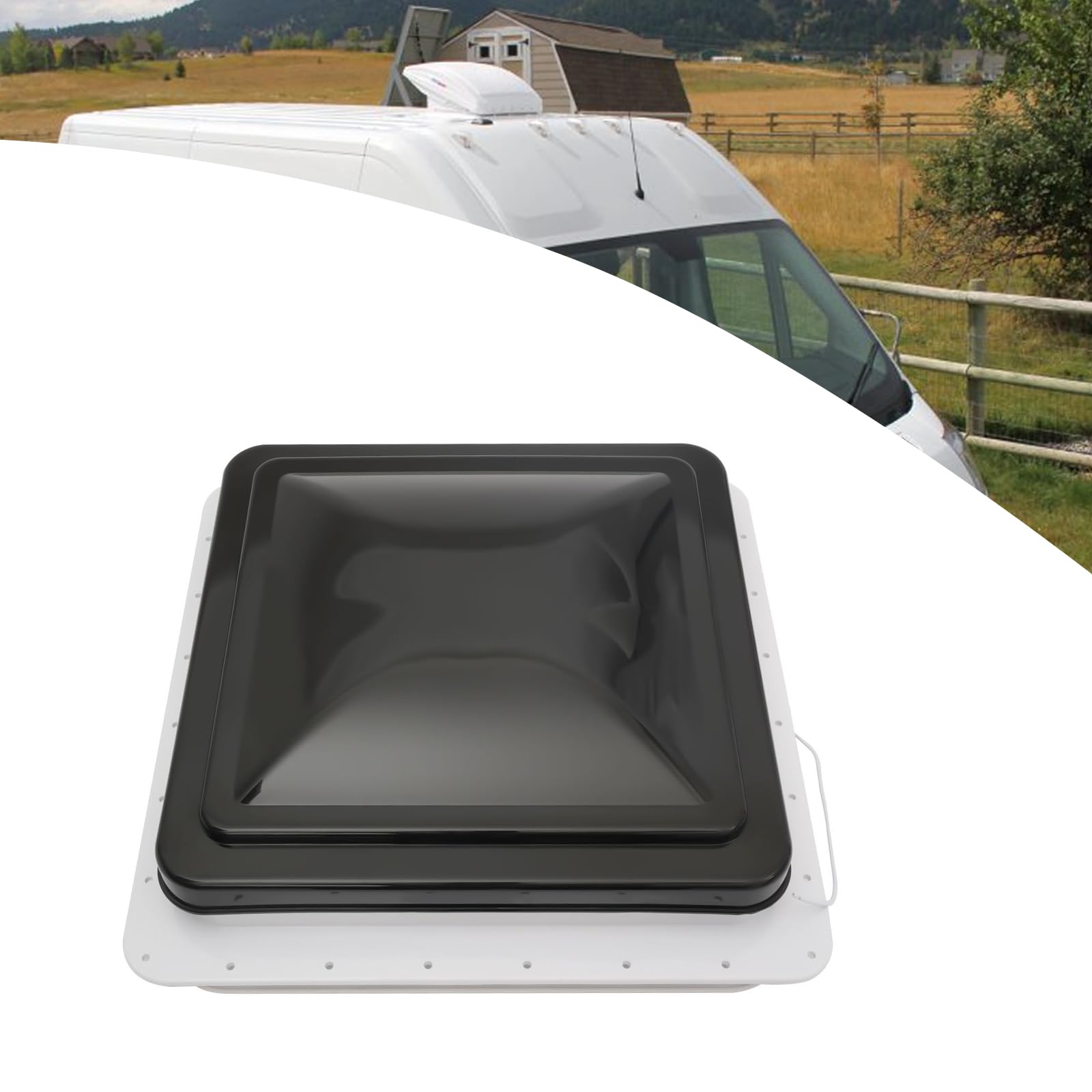 Claraboya, Ventana De Techo Tragaluz Vent 42 X 42 Cm Para Autocaravana, Caravana, Ventana De Techo Estándar De 14 X 14 Pulgadas Con Aberturas Claras