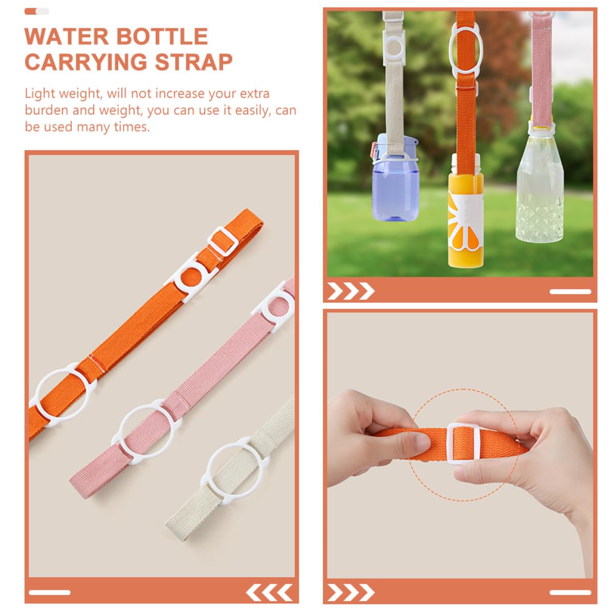 INOOMP 8stücke Wasserflasche Tragegurt Tragbarer Flaschenhalter Für Wandern Und Camping Leicht Praktisch Und Vielseitig Für Verschiedene Flaschengrößen Sicherer Halt Und Schutz Für