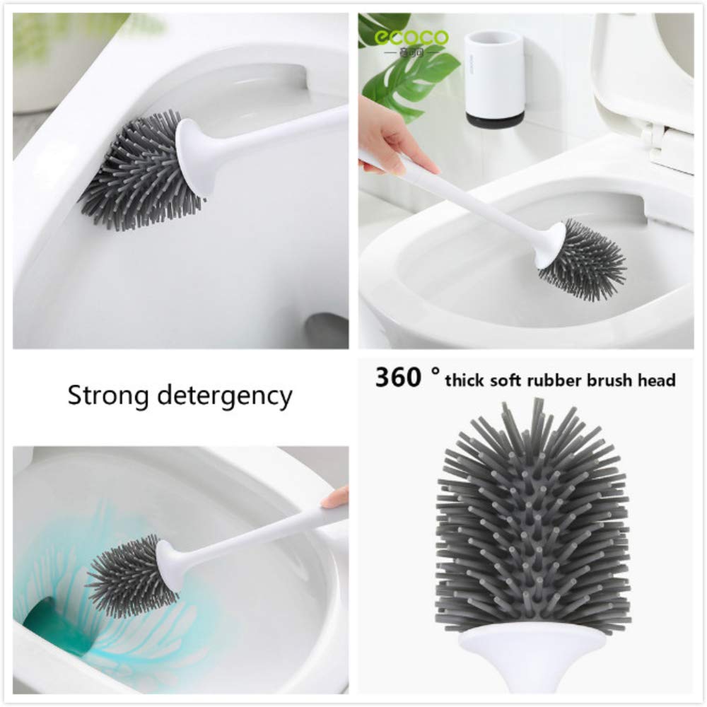 ecoco Toiletborstel en Houder Set Toiletborstel Badkamer Holle Afdruiphouder Toilet Zachte Reiniger Borstel Kit met kopen vanaf een prijs van 5.94