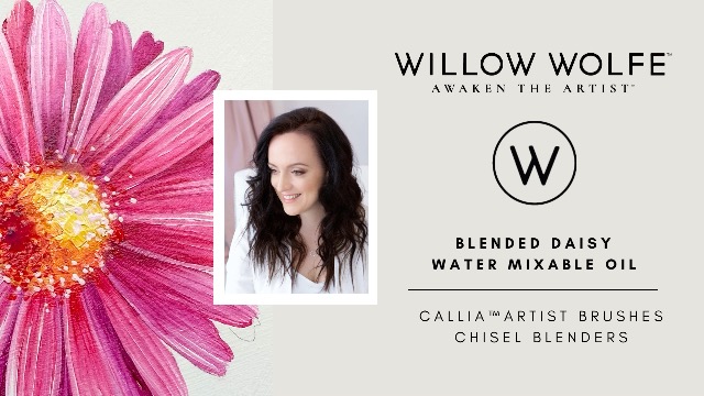Willow Wolfe Callia Chisel Blender Brush - 4 Inch Mixed Media Artist Paint Brush