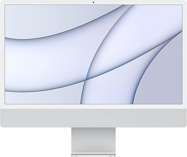 Apple 2021 iMac with Apple M1 Chip with 8‐core CPU, 24-inch, 8GB RAM, 256GB SSD Storage - Silver (Renewed)