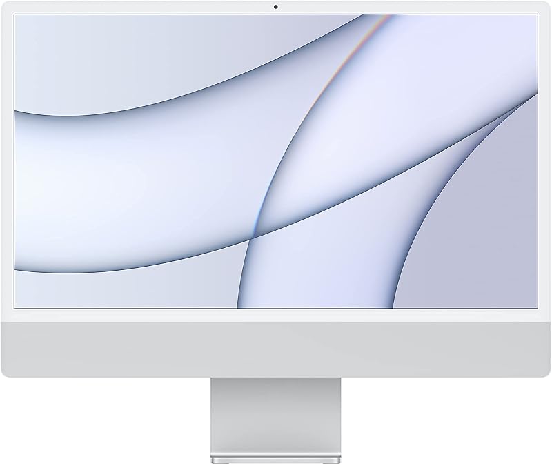 Apple 2021 iMac with Apple M1 Chip with 8-core CPU, 24-inch, 8GB RAM, 512GB SSD Storage Silver (Renewed)