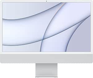 Apple 2021 iMac with M1 Chip, 24-inch, 8GB RAM, 512GB SSD, Silver (Renewed)
