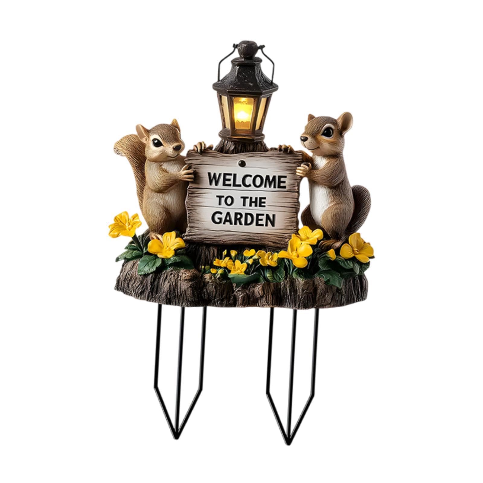 2D Acrylic Squirrel Decor Decorative Garden Stake for Lawn Flower Bed Bonsai-image-25