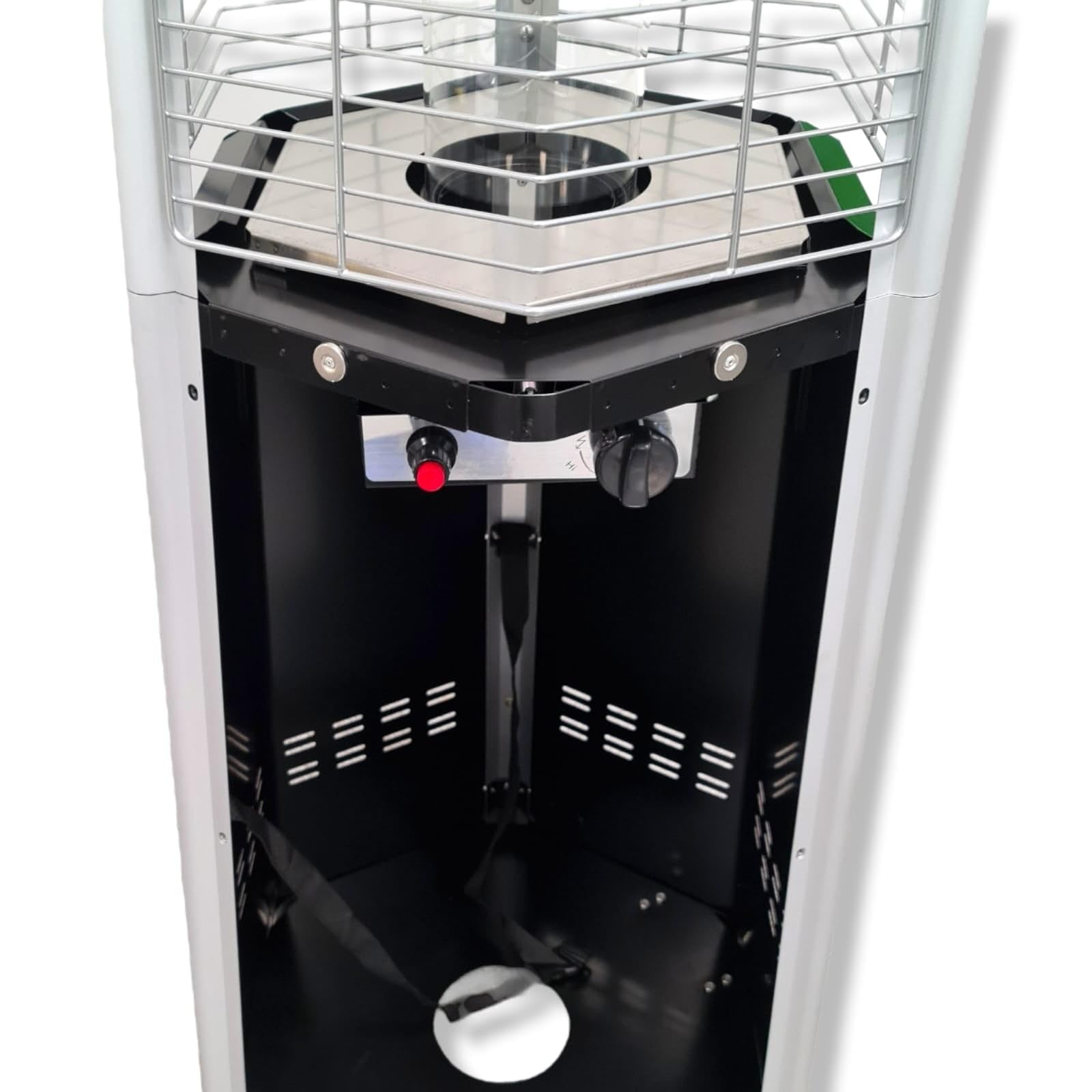 XONE Stufa a Piramide Esagonale 12,5kW 195cm Nero