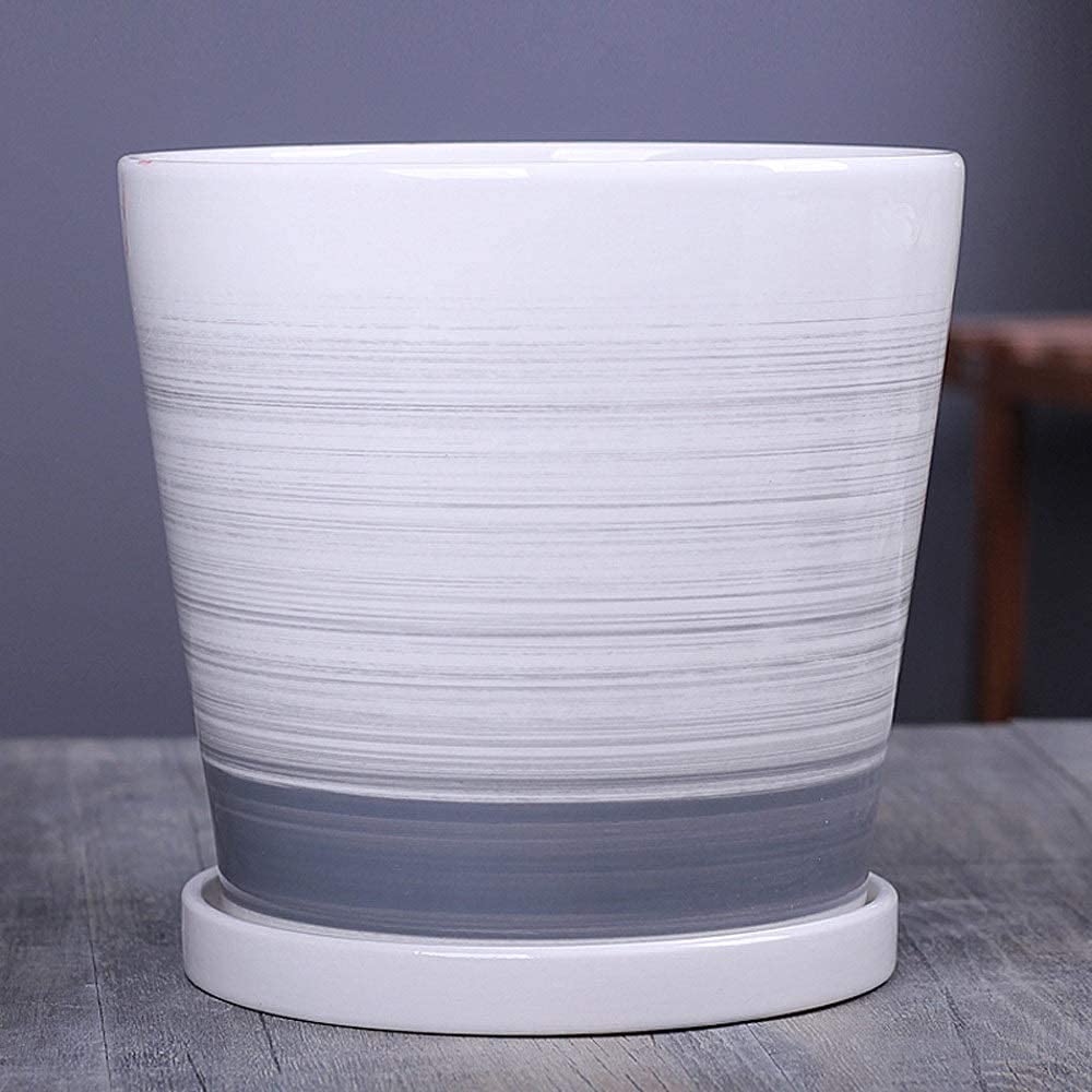 Pot de fleurs intérieur 17cm en céramique pour un salon moderne