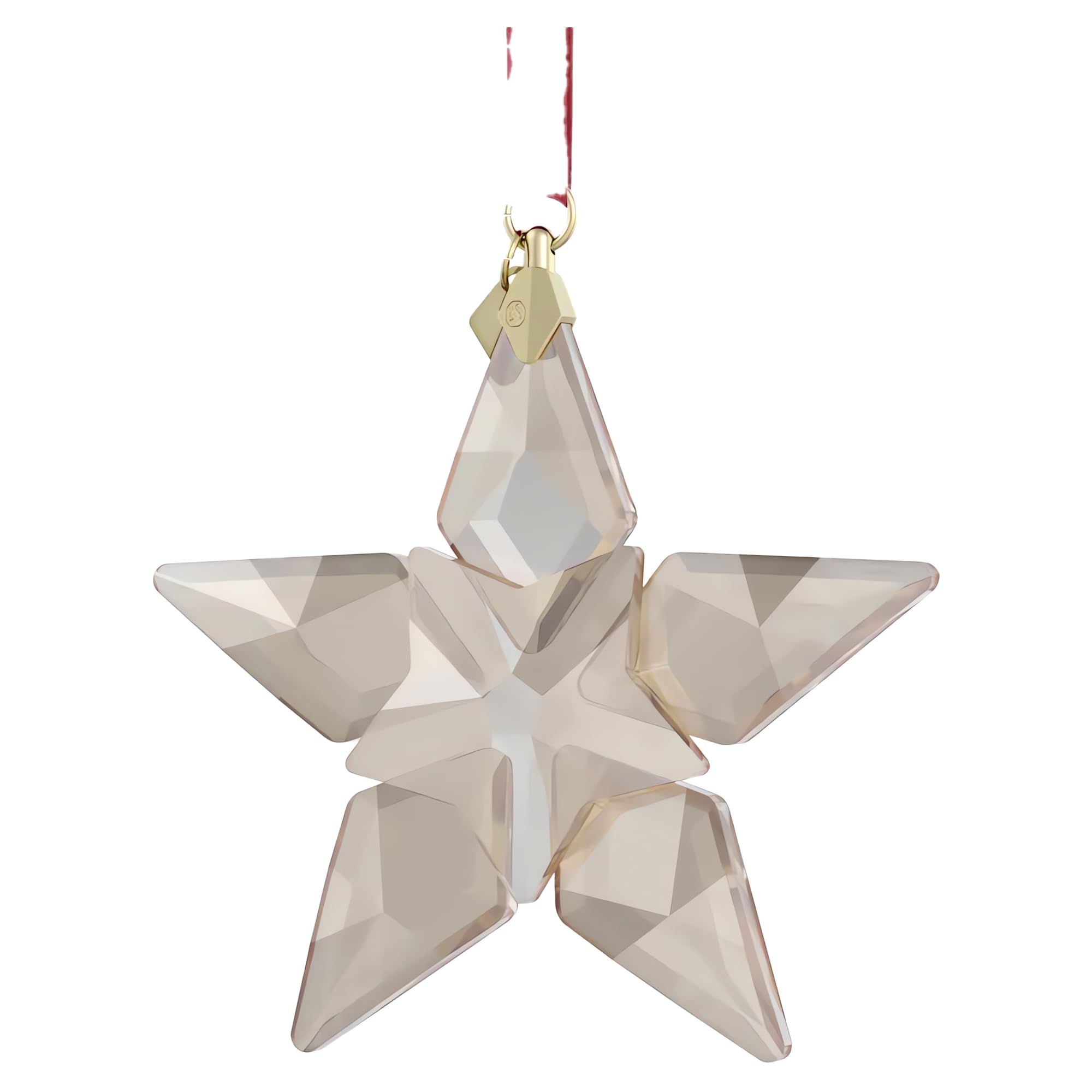 Swarovski Annual Edition Festive Ornament 2023, Weihnachtliches Stern-Ornament  aus Goldfarbenem Kristall und einem Roten Ripsband : Amazon.de: Fashion