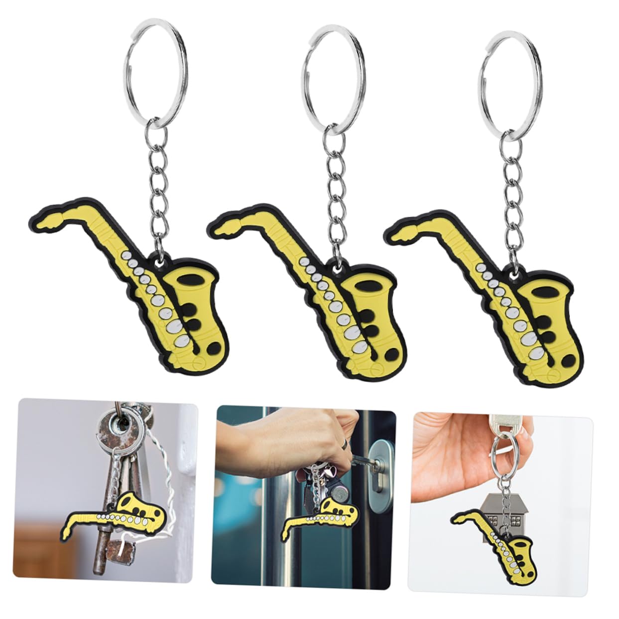 Toyvian Portachiavi Saxophone Accessori Creativi Per Decorare Borse E Chiavi Regali Musicali Unici Per Compleanni