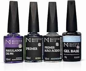 Majestic Nails Kit Preparadores para Alongamento de Unhas Gel | Alongamento de Unhas, Kit Completo, Unhas de Gel, Preparadores