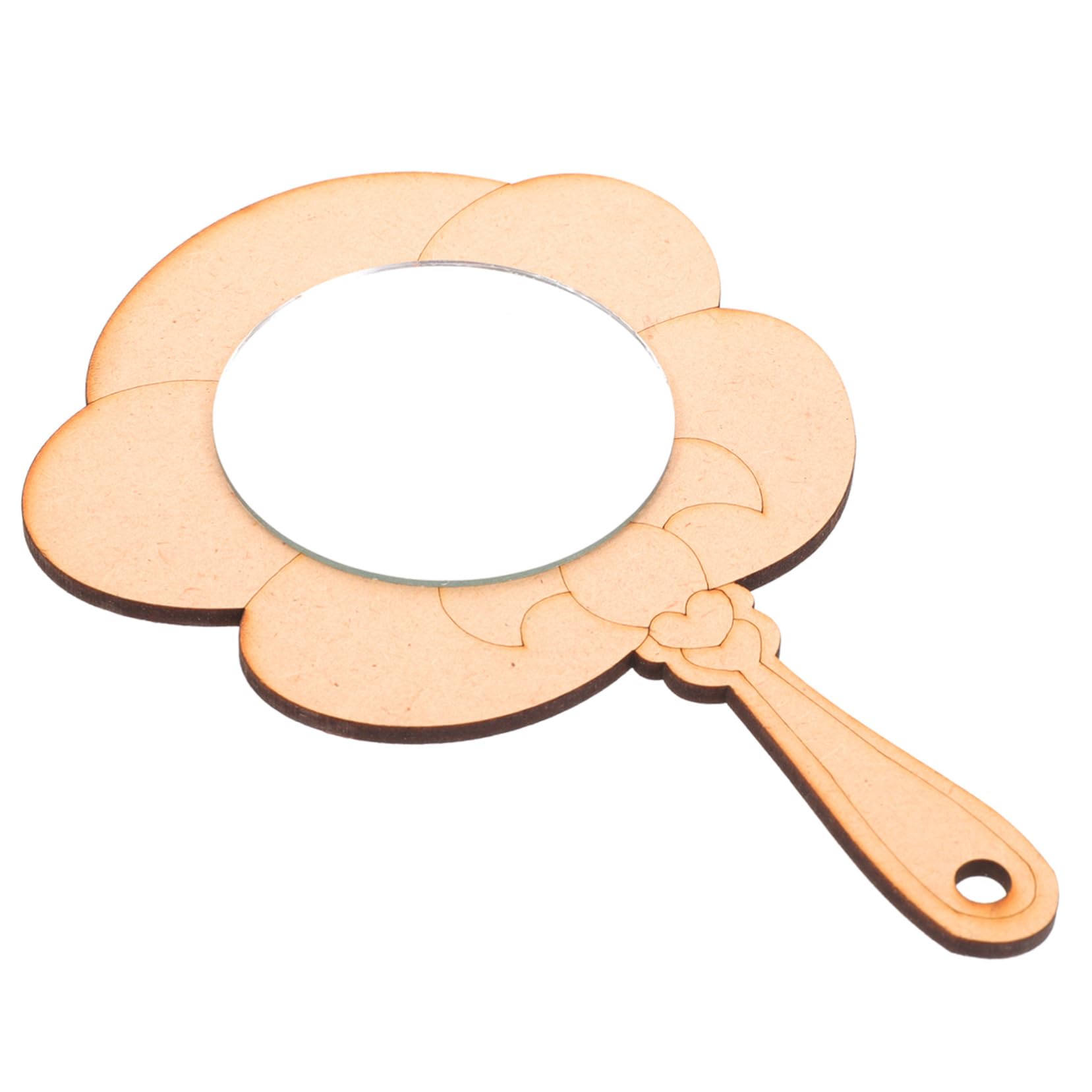 Angoily DIY Wooden Mirror Set Blank Handmade Mirror Boys and Girls for Room Decor