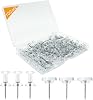 100-Pack Heavy-Duty Tacks and Push Pins – Clear Flat-Head Thumbtacks with Storage Box for Office, Home, Classroom & Cork Boards