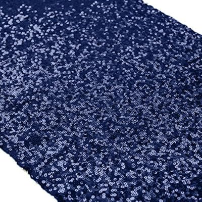 navy blue sequin table runner