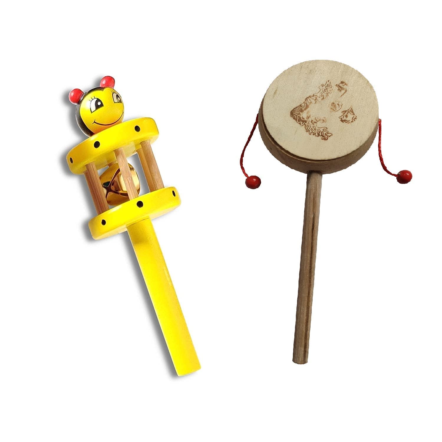 sk handicrafts Wooden Colorful Attractive Non Toxic Rattles, Musical Toys,Eco Friendly Toys,Rattles Set for New Born Baby, Infant, Toddler, Children,Kids (Eggshaker + Tartar + Cage + Xylophone) (B0C6Y25J1M) Amazon Price History, Amazon Price Tracker