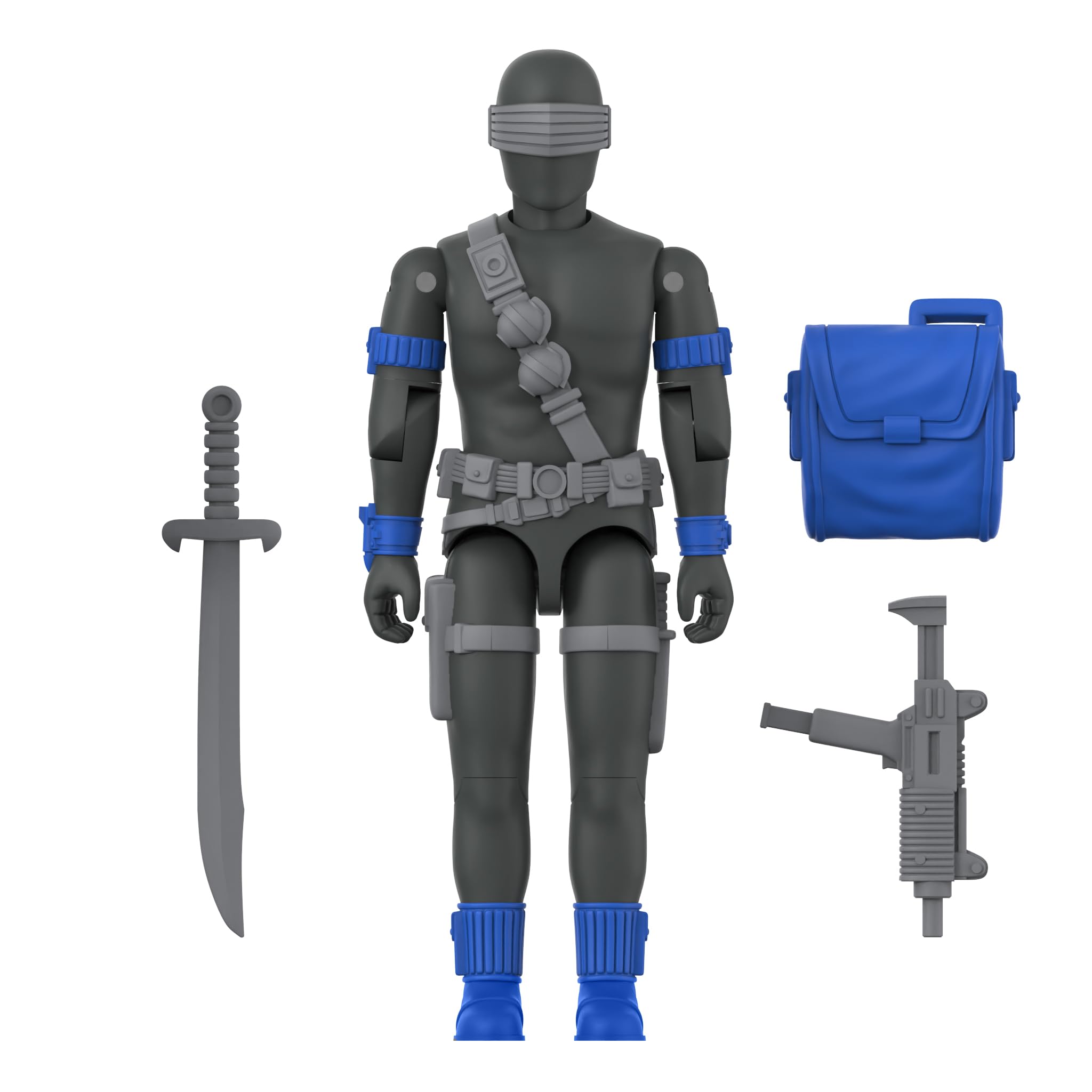 SUPER7Reaction+ G.I. Joe Snake Eyes (Comic) - 3.75" G.I. Joe Action Figure with Accessories Classic Cartoon Collectibles and Retro Toys