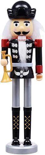 Miniatura 2 de Juego de 6 soldados de cascanueces de plástico de Navidad de 9 pulgadas. Celebra el cascanueces navideño. Cada soldado cascanueces tiene algo