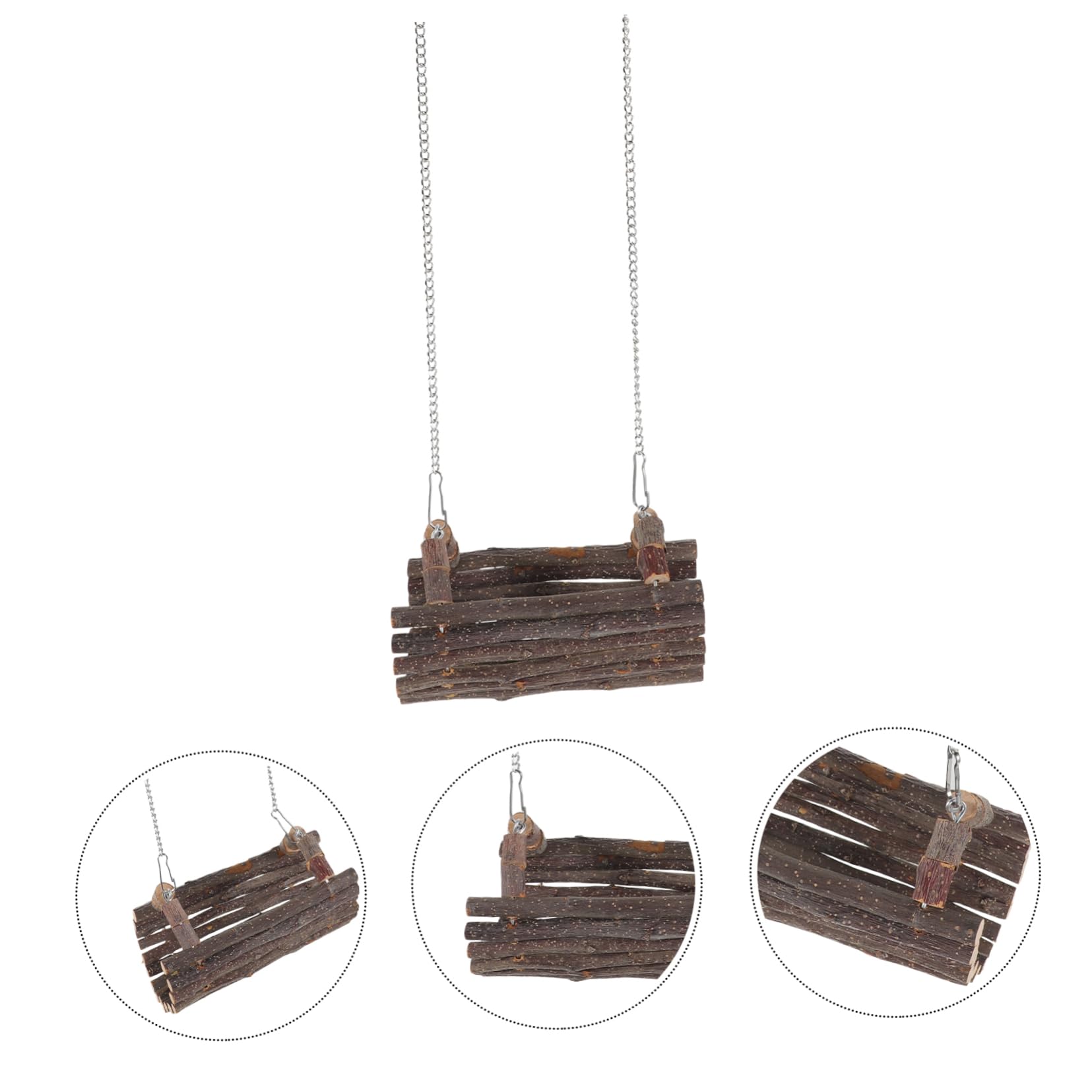 Angoily 3stücke Hamster Holzschaukel Spielzeug Hängematte Für Nager Kauspielzeug Aus Natürlichem Material Für Hamster Chinchillas Und Ratten Fördert Das Spielen Zahnpflege