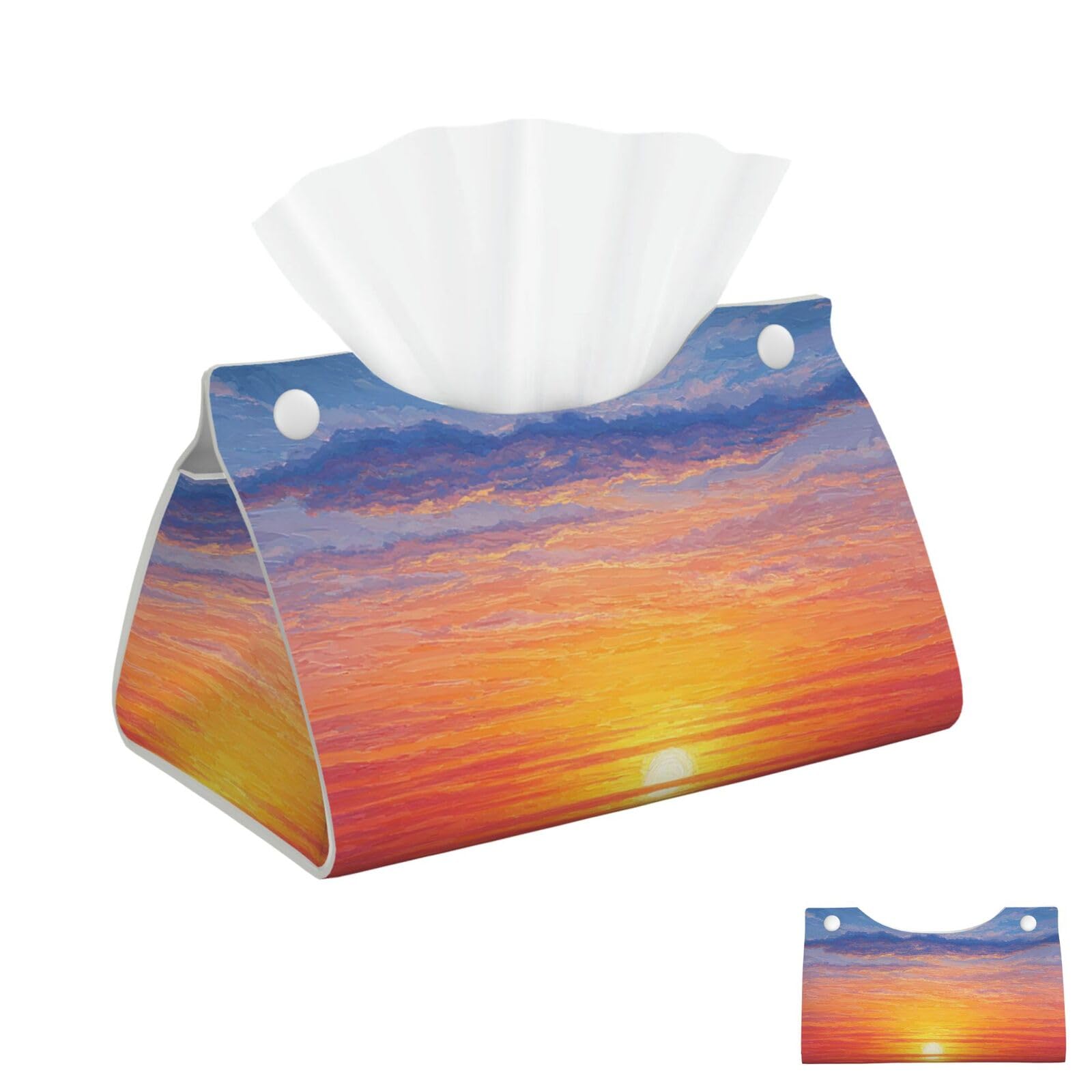 Sunrise Horizon Tissue Box Cover Square Cube Boxes