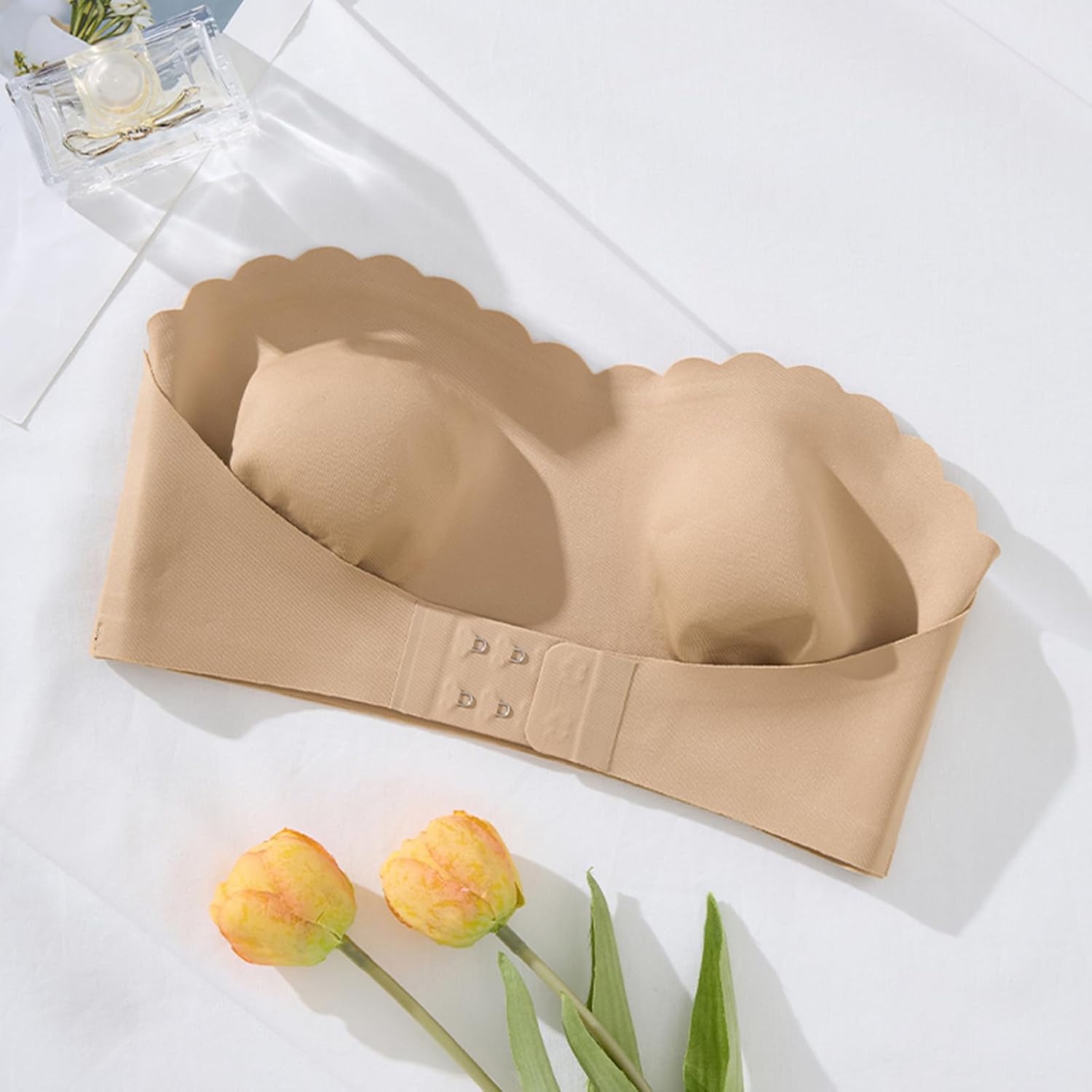 Strapless Bras for Women Seamless Bandeau Bra One Piece Wireless Tube Top Bralette - Image 5