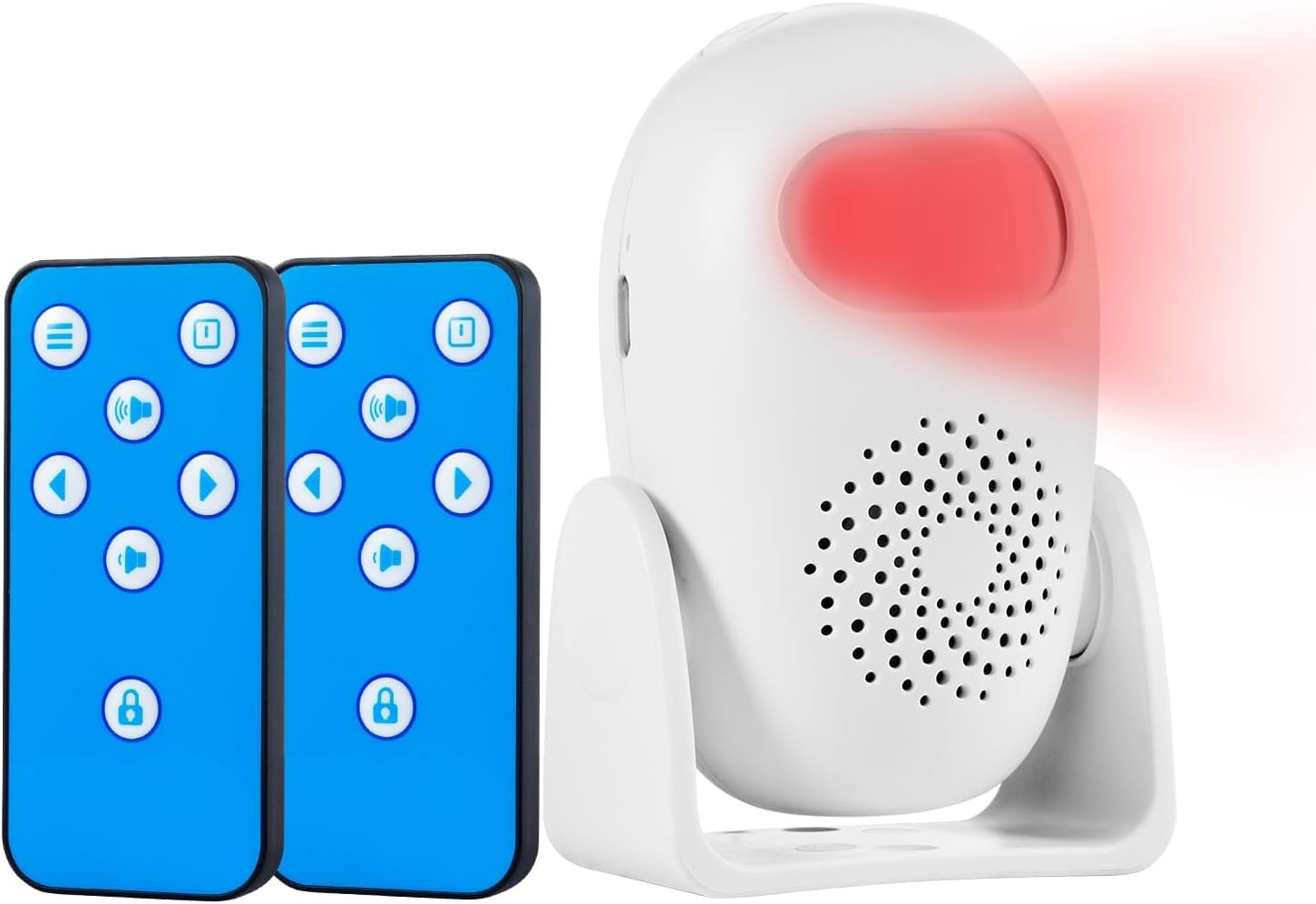 Upgraded Motion Sensor Alarm Indoor Motion Sensor Chime with Remote Control 120dB 4 Volume Levels Motion Detector Alarm for Home Shop Store (1Motion Sensor Alarm&2 Remote Contro)