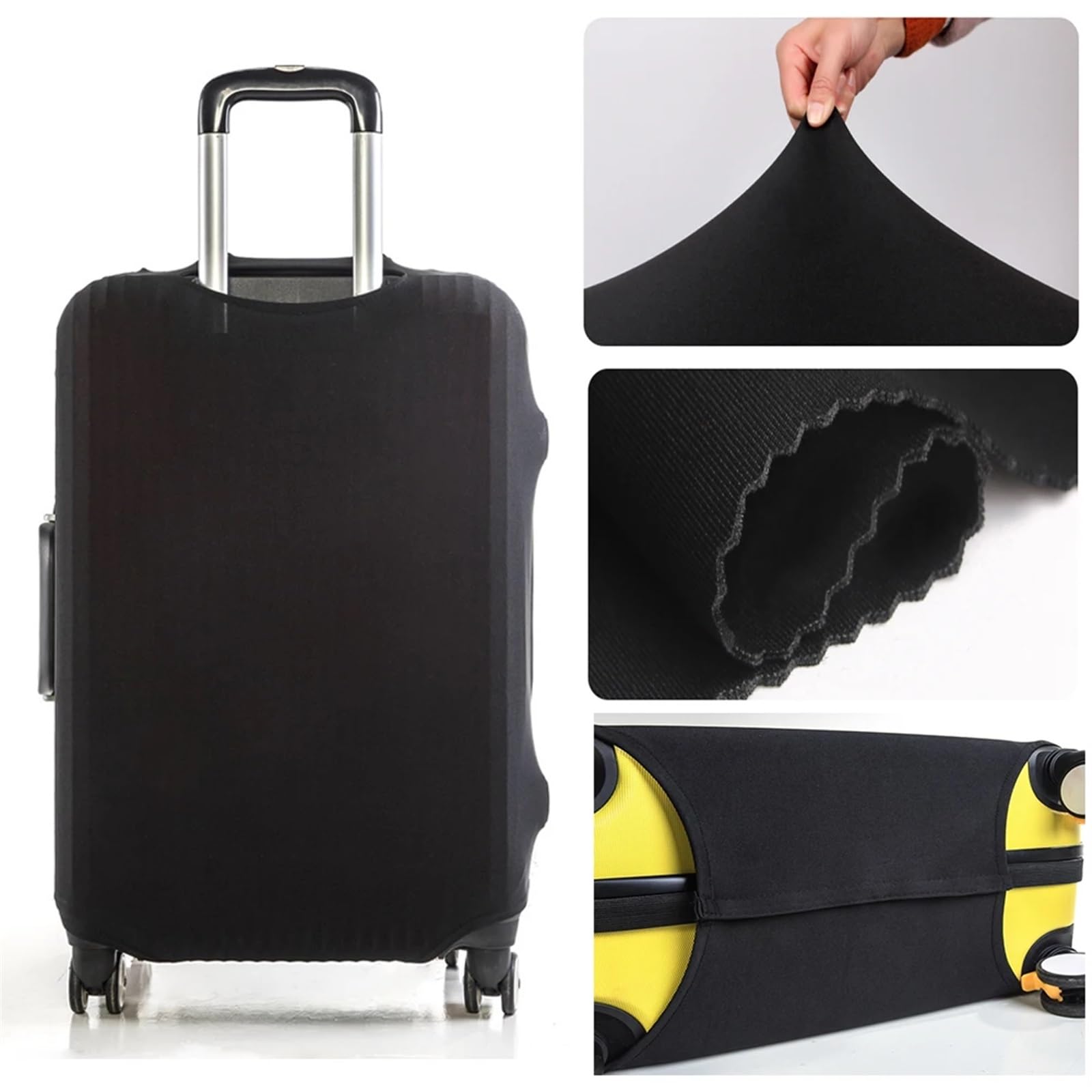 Coperture per valigie Custodia protettiva for bagaglio Trolley da 18-28 pollici Borsa da viaggio Coperture antipolvere Protezione elastica Valigia Custodia con testo Lettera stampata(8text L,L)