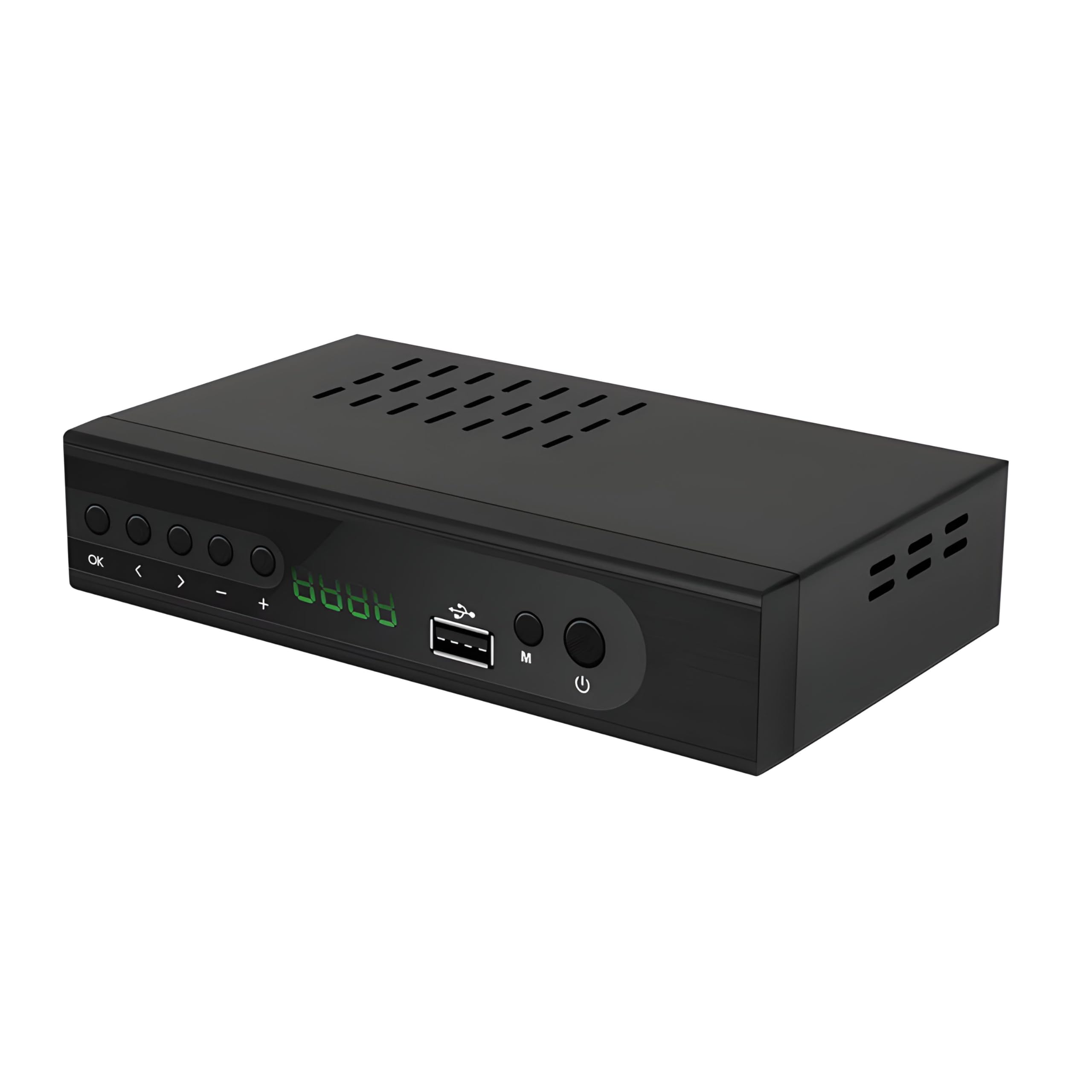 Retoo DVB-T2 Receiver Full HD TV Tuner mit Fernbedienung, HDTV Mediaplayer mit PVR Aufnahmefunktion und Timeshift, Digital Empfänger mit H.265 HEVC, Kabel-Receiver mit USB, Schwarz