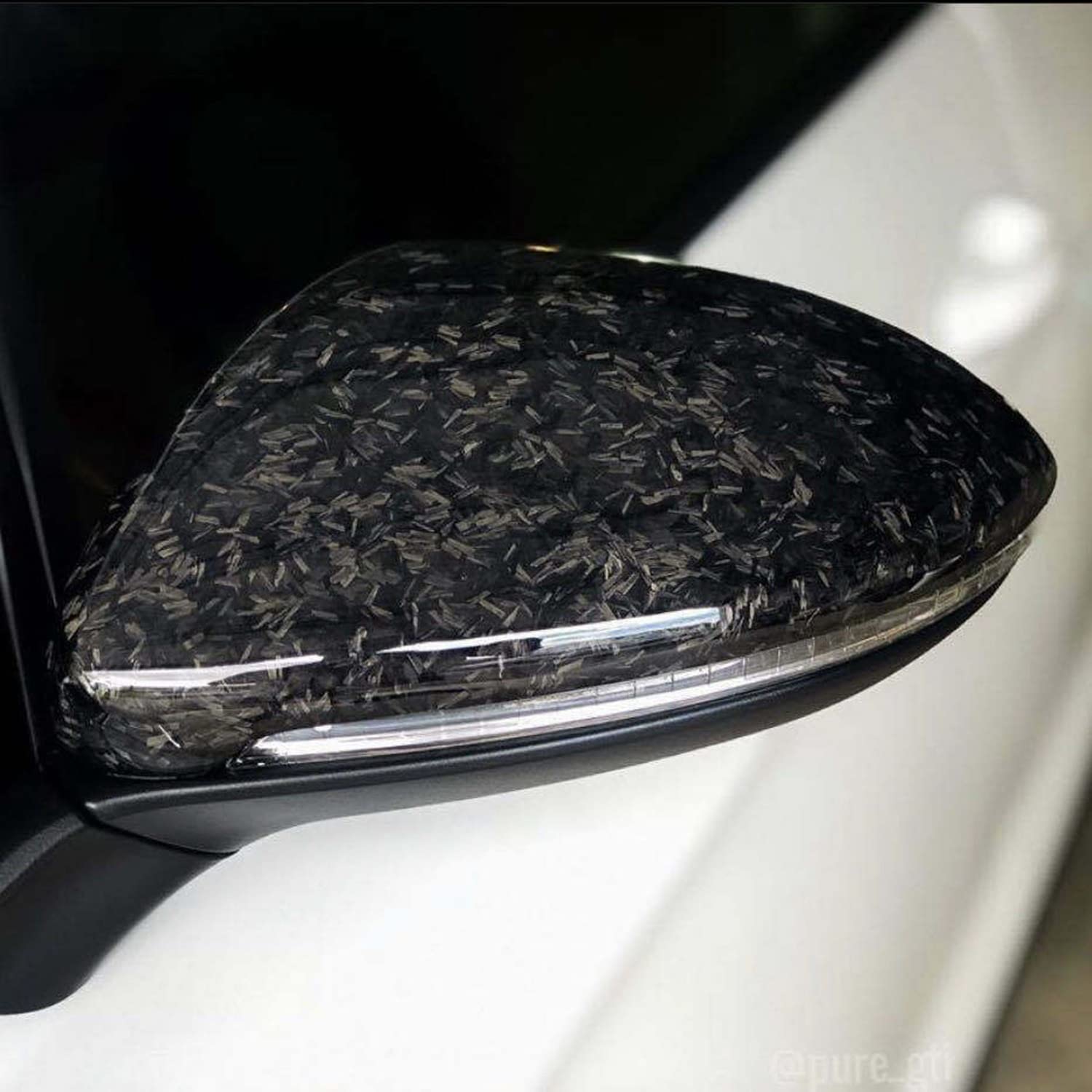 本物カーボン ゴルフ7 MK7 ミラーカバー リアルカーボン サイド ドア VW純正 Golf7/Golf7.5 カーボンミラーカバー【お取り寄せ商品