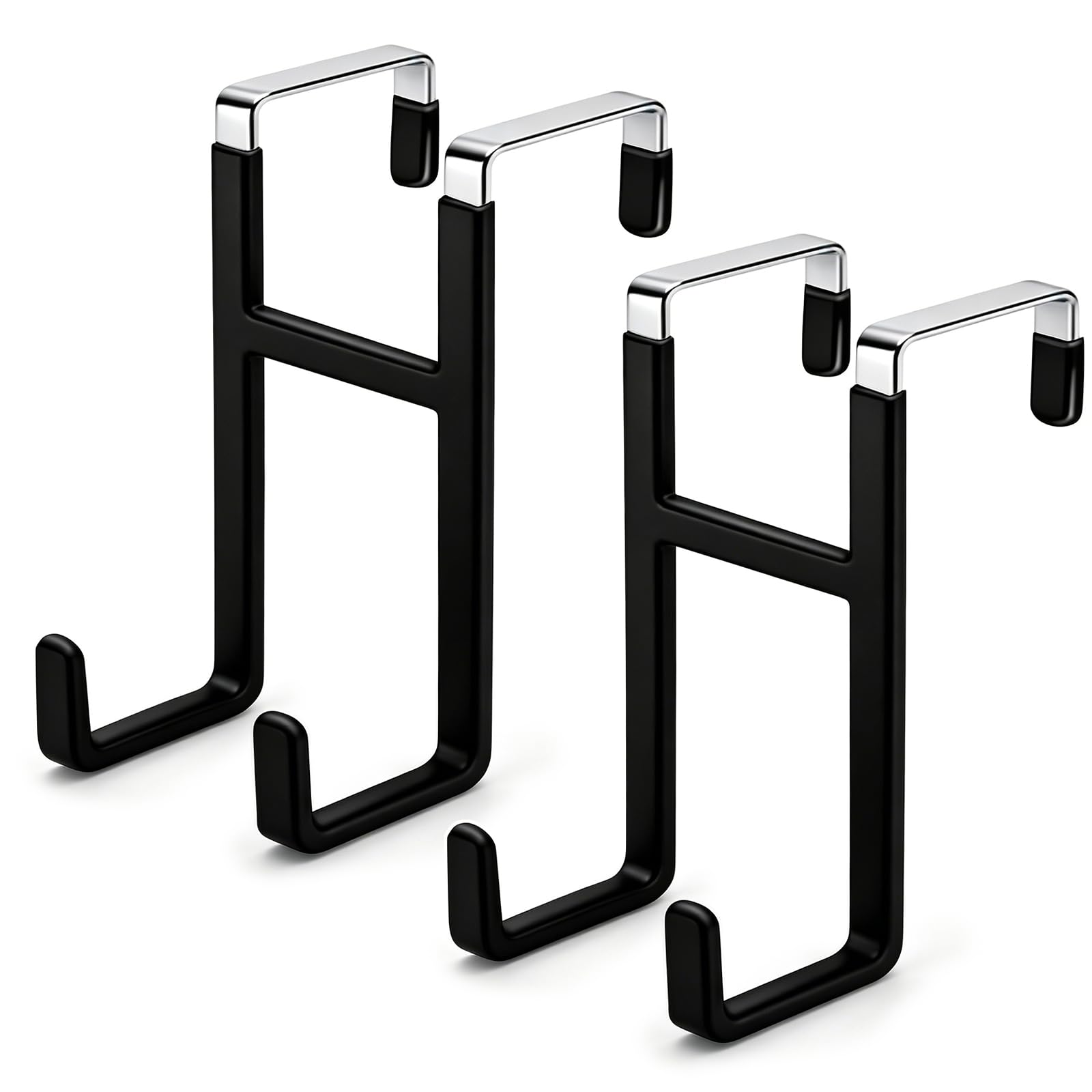 Metal Over Door Hanger Hooks, 2 Pack for Coats, Towels and Handbags