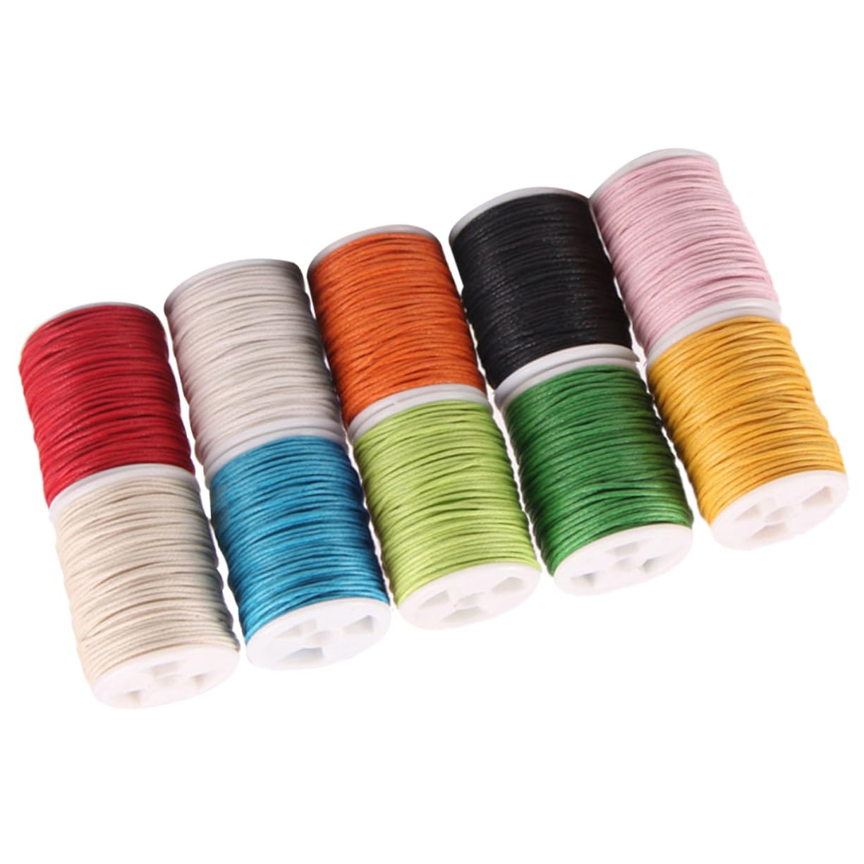 STOBOK 2 Sets 1 Mm X 10 M Gewachste Baumwollstrickschnur Robustes Geflochtenes Seil Zum Dekorieren Basteln Präsentieren Binden 10 Stück * 2