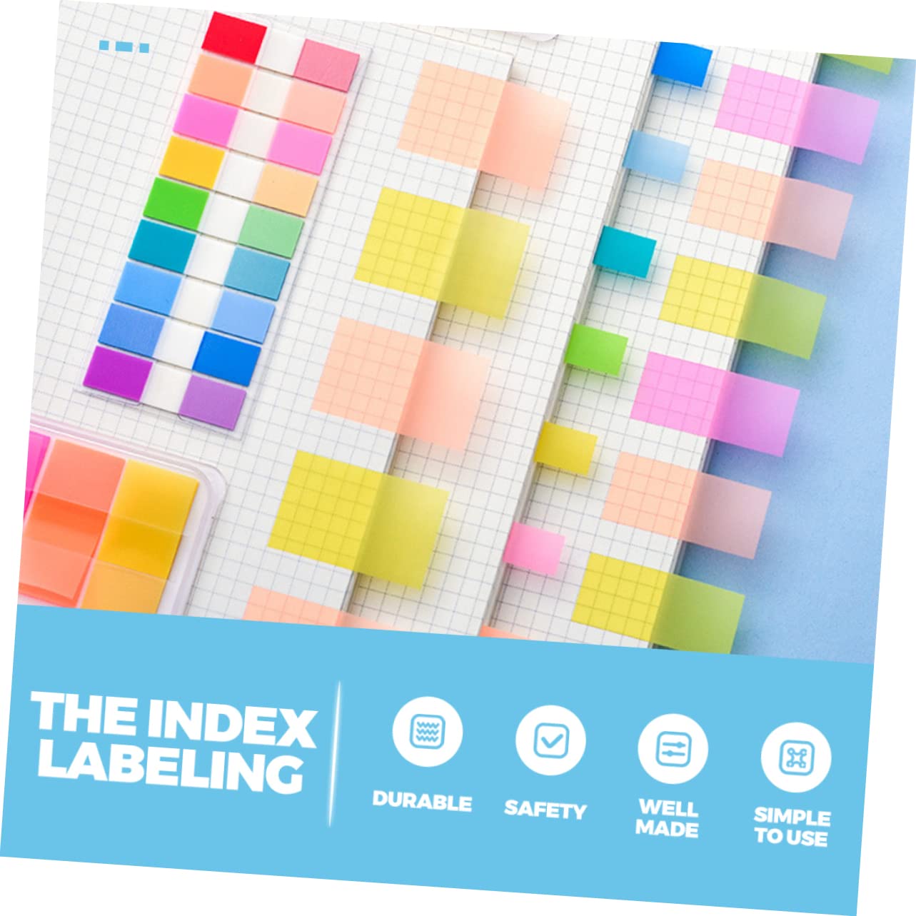 ABOOFAN 3600pezzi Segnapagina Adesivi Colorati Fluorescenti Per Indici e Annotazioni Libri Diari e Planner Facile Da Rimuovere e Riposizionare Materiale Sicuro e Pratico